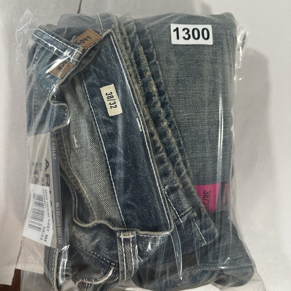 Ariat M4 Relaxed Boot Cut Jeans Mens 38x32 Blue Coltrane Durango 10017511 NWT - Picture 8 of 8